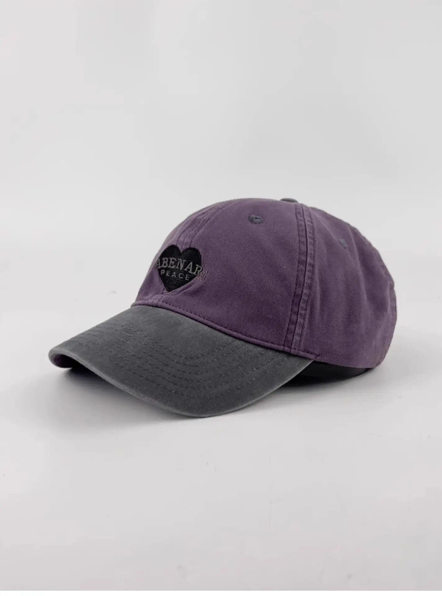 2025 Washable Cotton Baseball Cap Love Purple Grey — feature 7