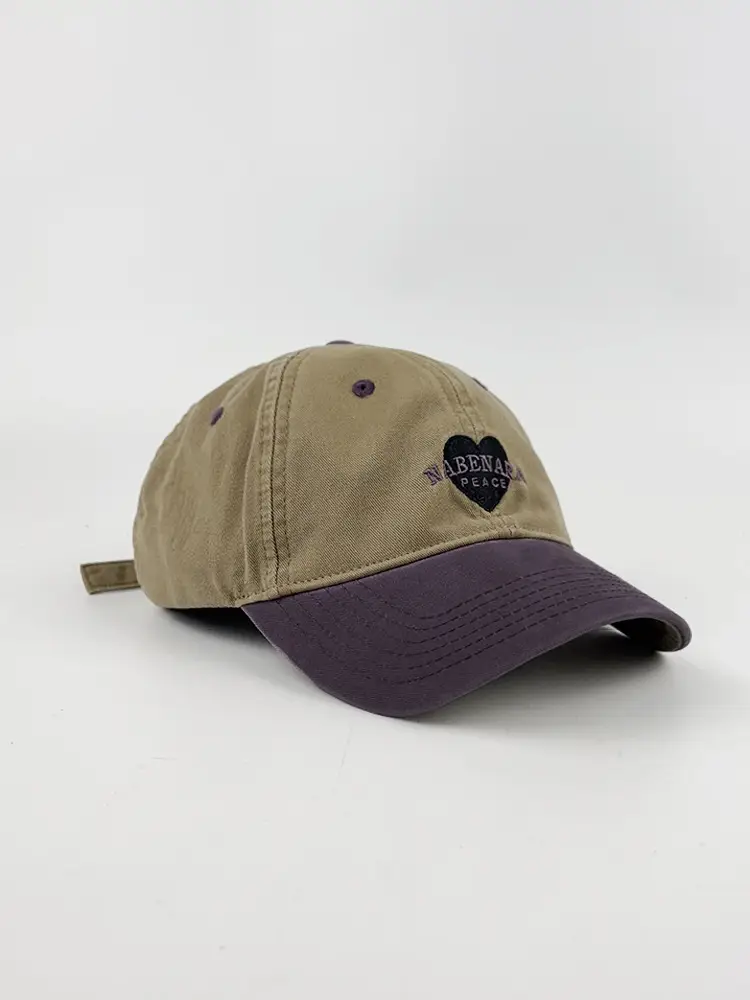 2025 Washable Cotton Baseball Cap Love Purple Grey - Image 4