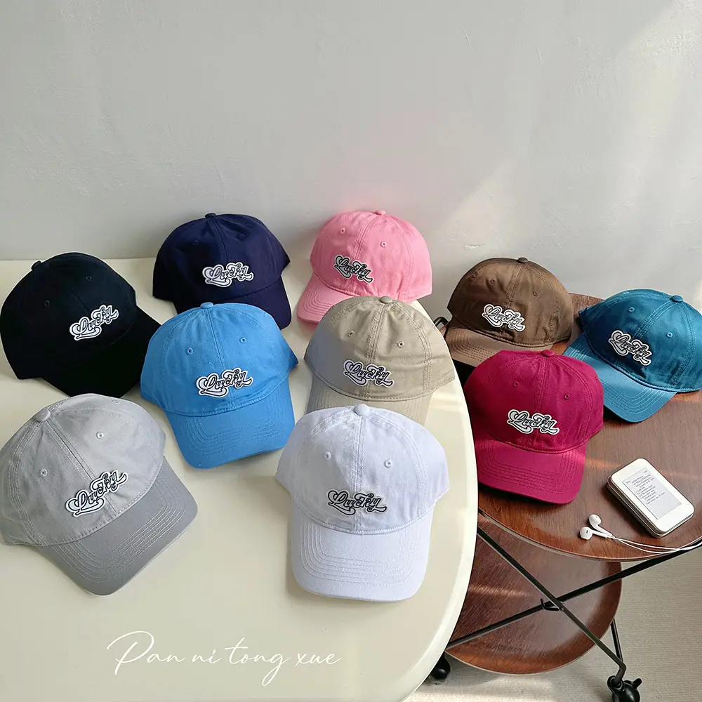 Korean Style Embroidered Baseball Caps Women's Wide Brim Soft Top - Image 11