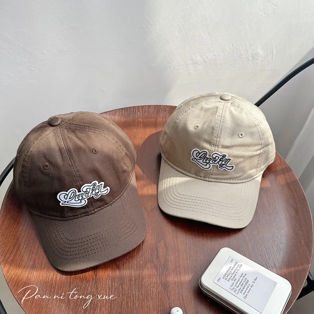 Korean Style Embroidered Baseball Caps Women's Wide Brim Soft Top - Image 12