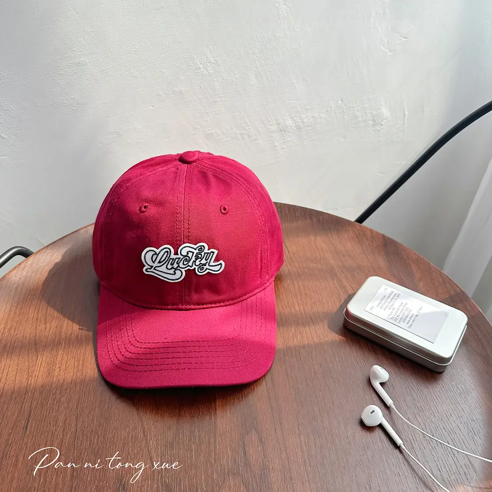 Korean Style Embroidered Baseball Caps Women's Wide Brim Soft Top - Image 5