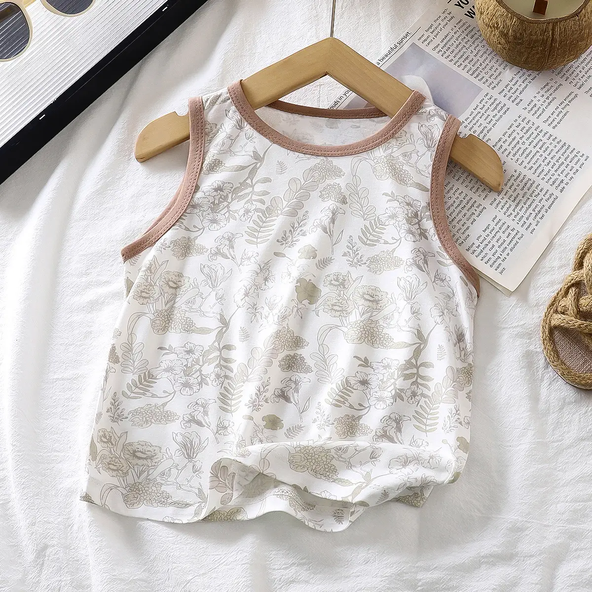 Girls Cartoon Print Sleeveless Vest Top - Image 6