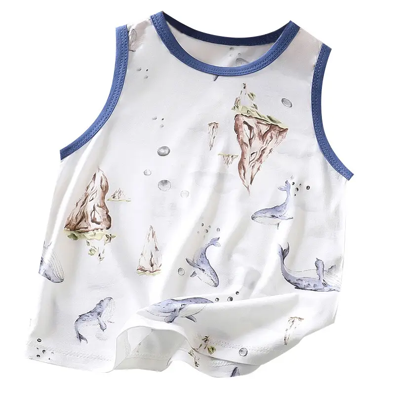 Girls Cartoon Print Sleeveless Vest Top - Image 8
