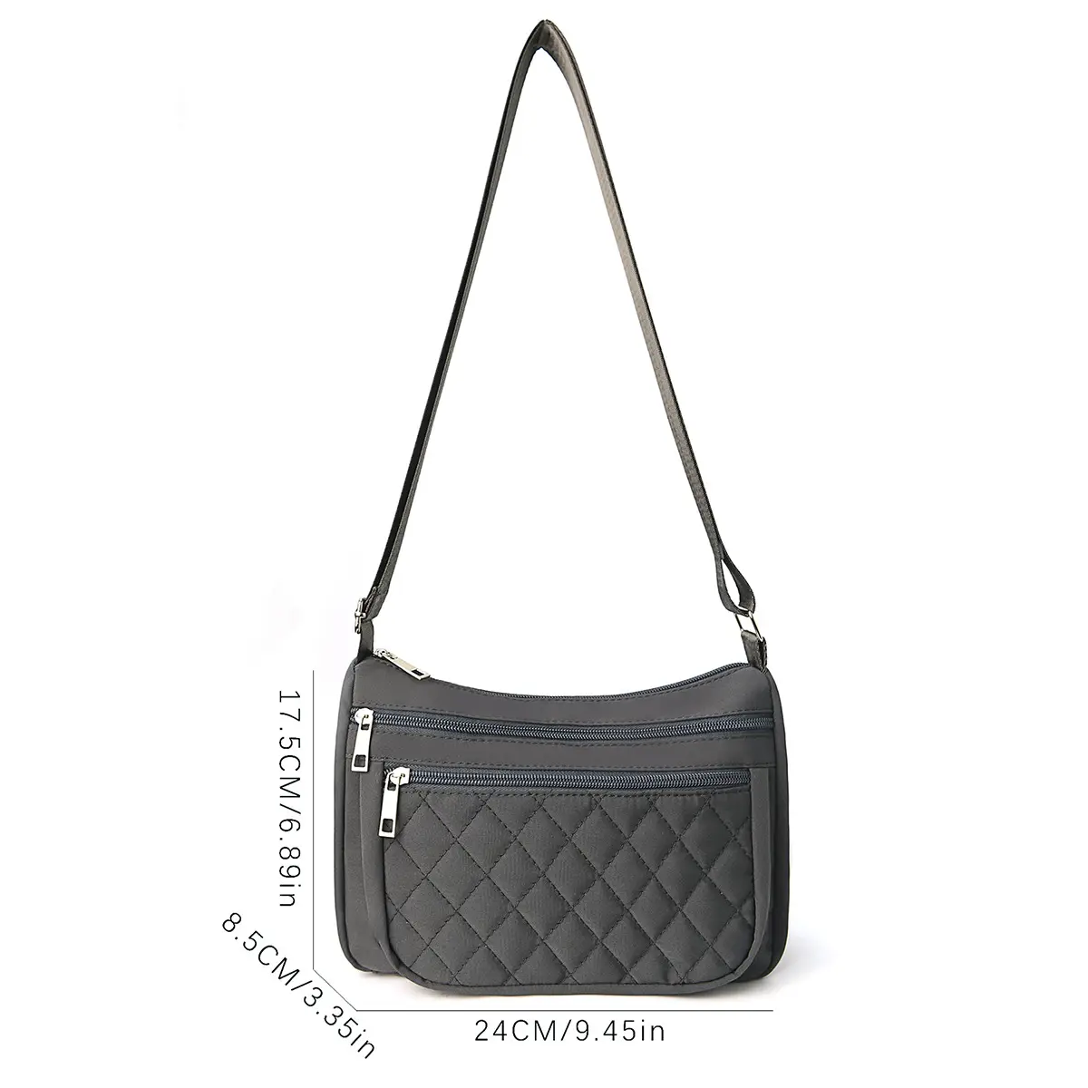 Feihong Black Diamond Embroidered Crossbody Bag - Image 6