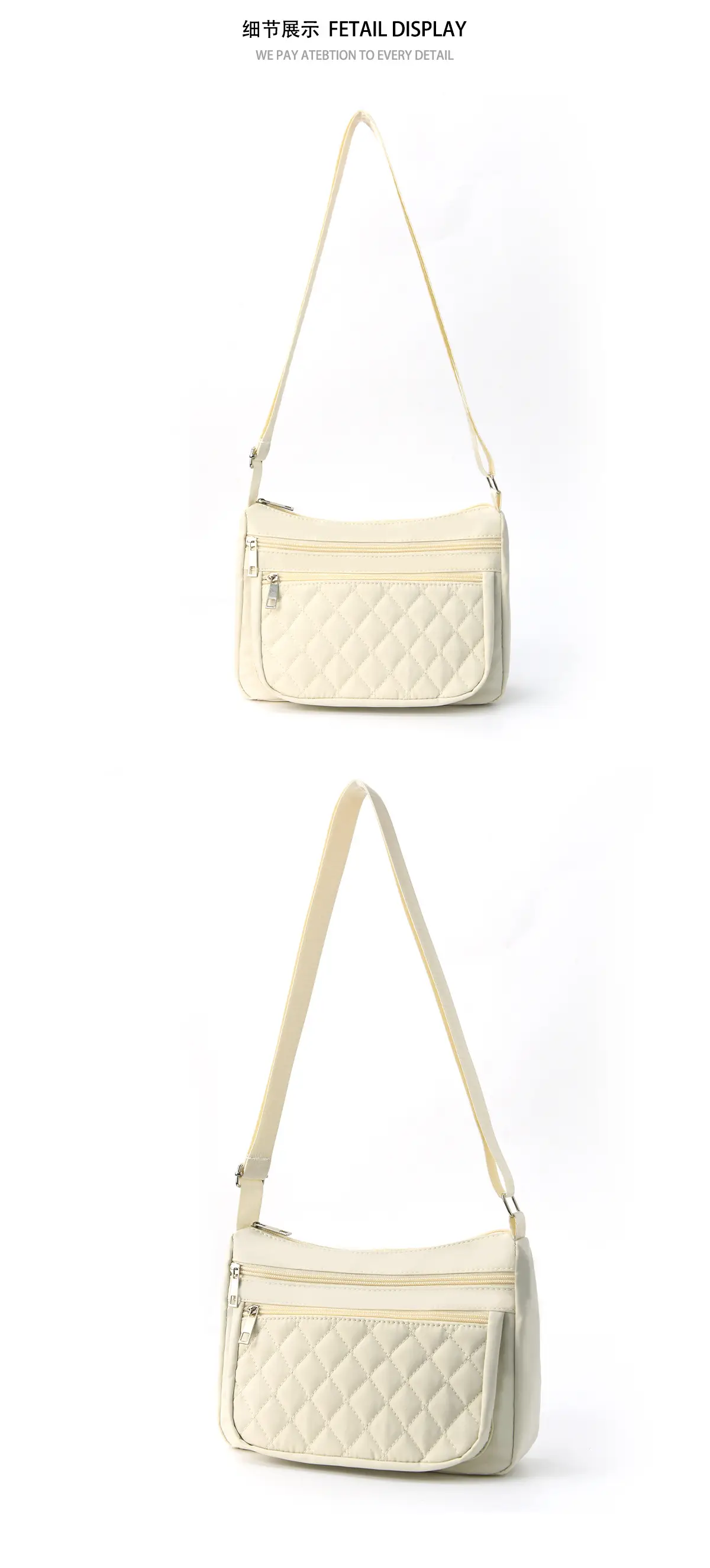Feihong Black Diamond Embroidered Crossbody Bag — feature 5