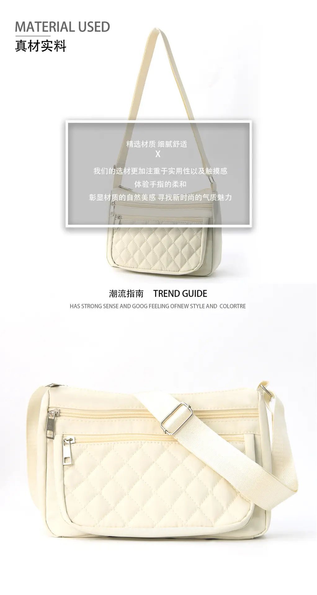 Feihong Black Diamond Embroidered Crossbody Bag — feature 7