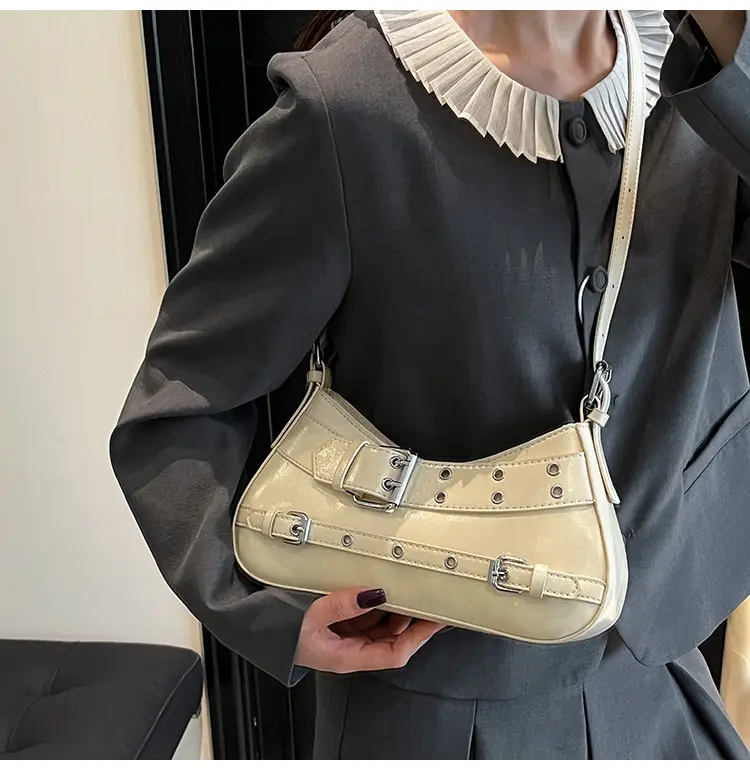 Retro Rivet Shoulder Bag Women Green 2025 — feature 18