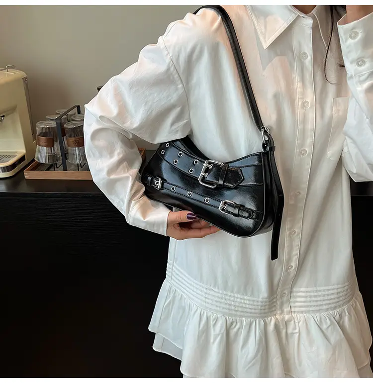 Retro Rivet Shoulder Bag Women Green 2025 — feature 24