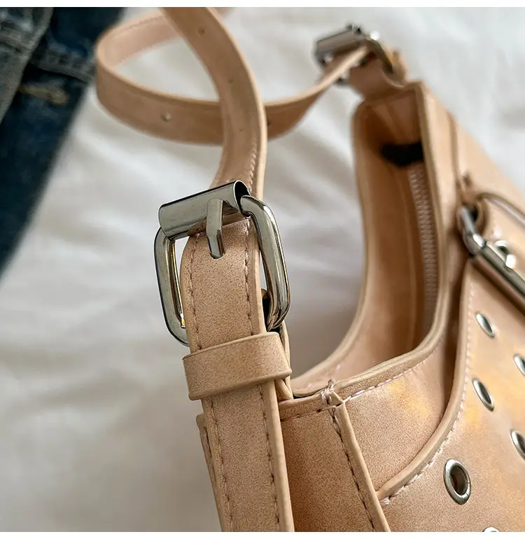 Retro Rivet Shoulder Bag Women Green 2025 — feature 27