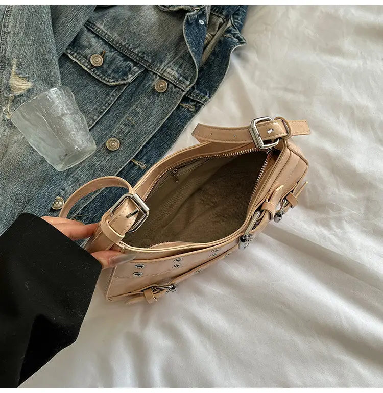 Retro Rivet Shoulder Bag Women Green 2025 — feature 30