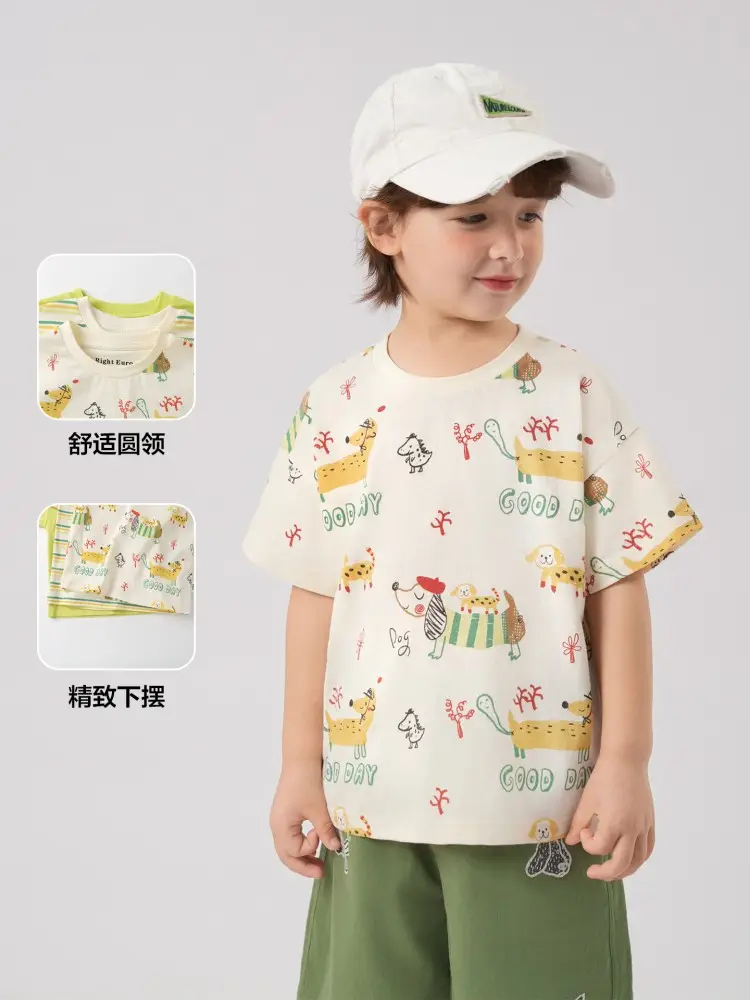 Boys Cotton T-Shirt Shorts Set Summer Kids - Image 8