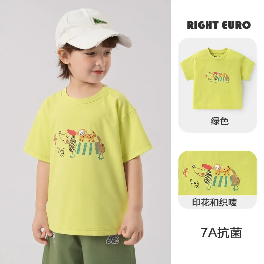 Boys Cotton T-Shirt Shorts Set Summer Kids - Image 3