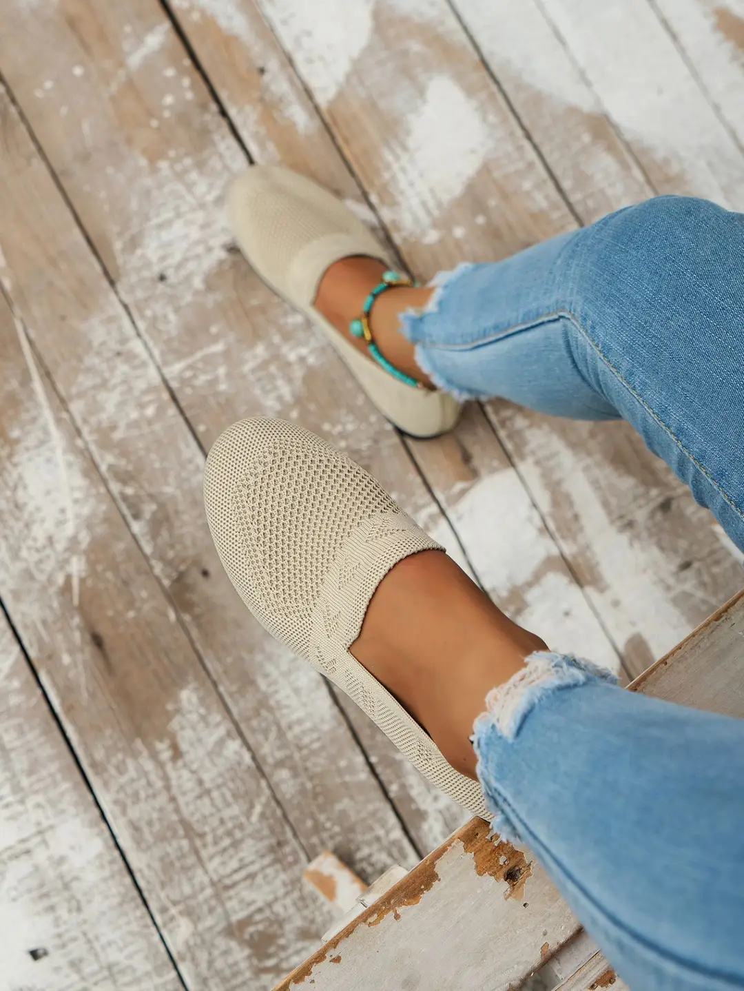 Large Size Women's Fashion Casual Summer New Style Comfortable Breathable Shallow Mouth Flat Casual Slip-On Shoes — feature 6
