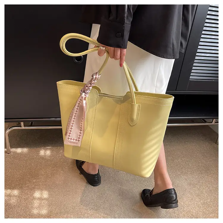 Women's Cream Crossbody Tote Bag with Bow Decor — feature 19