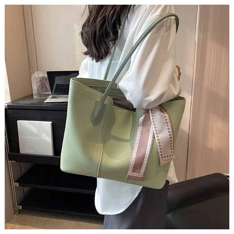 Women's Cream Crossbody Tote Bag with Bow Decor — feature 26