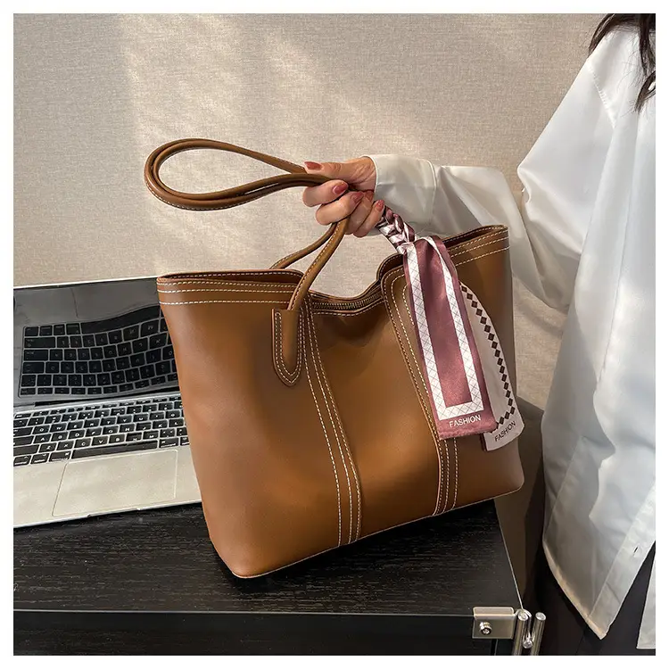 Women's Cream Crossbody Tote Bag with Bow Decor — feature 27