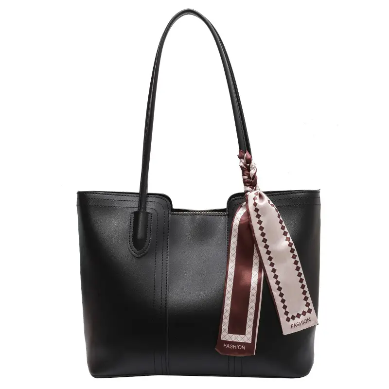 Women's Cream Crossbody Tote Bag with Bow Decor - Image 2