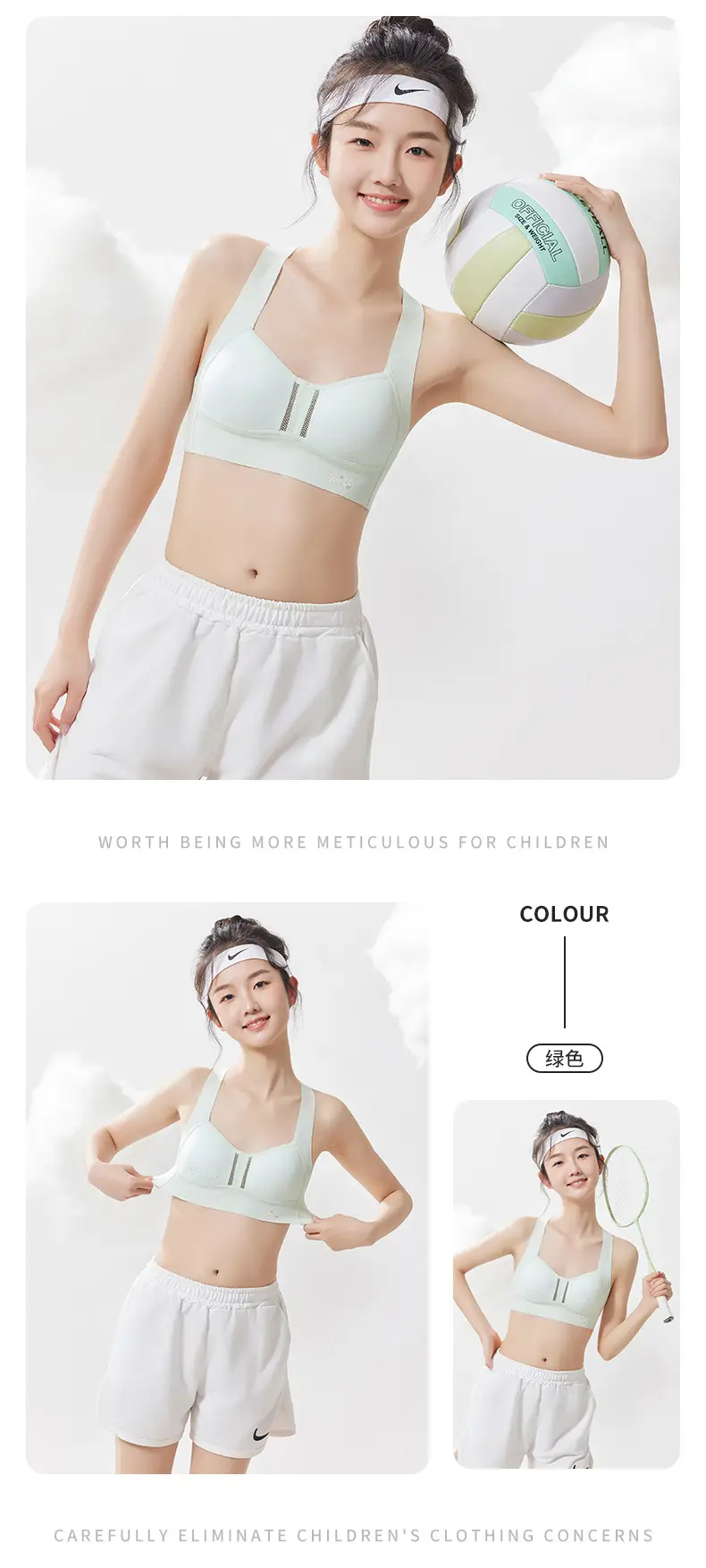 Liquid Foundation, Sports Bra for Middle and High School Students, Breathable Mesh Vest for Development Period, U-Back Seamless Bra for Girls — feature 10