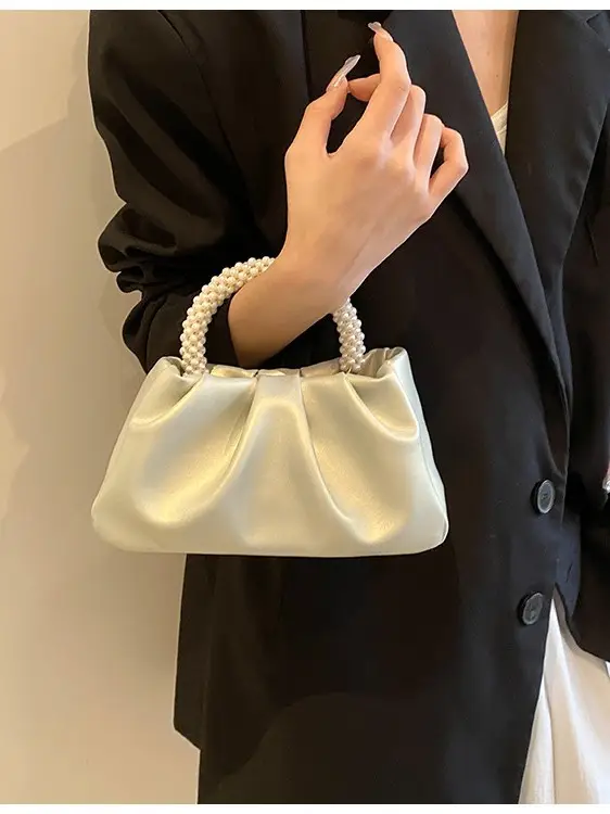 Pink Pearl Handle Shoulder Crossbody Bag - Image 8