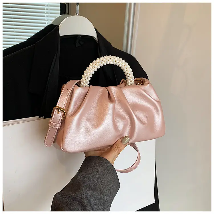 Pink Pearl Handle Shoulder Crossbody Bag — feature 11
