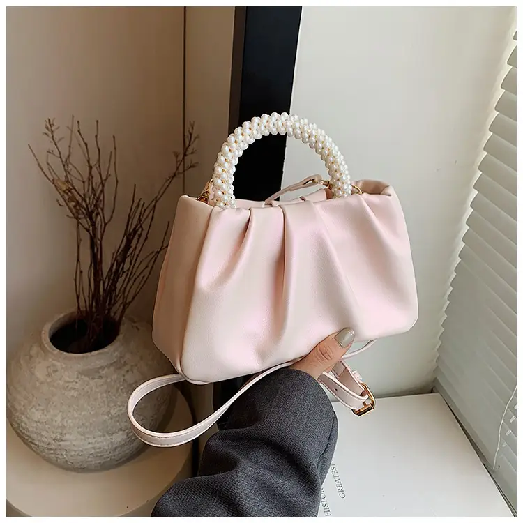 Pink Pearl Handle Shoulder Crossbody Bag — feature 13