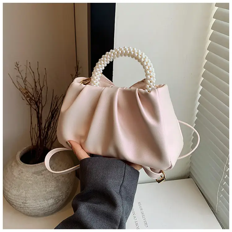 Pink Pearl Handle Shoulder Crossbody Bag — feature 14