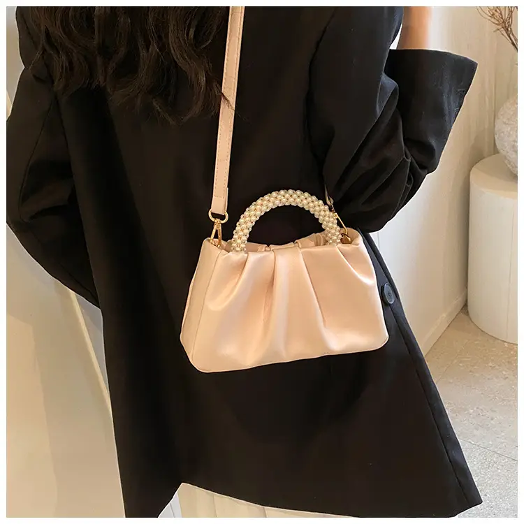 Pink Pearl Handle Shoulder Crossbody Bag — feature 25