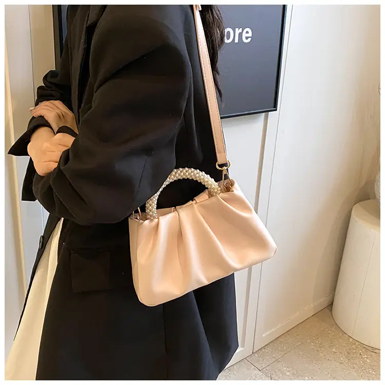 Pink Pearl Handle Shoulder Crossbody Bag — feature 26
