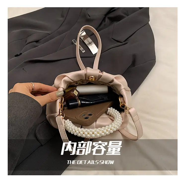 Pink Pearl Handle Shoulder Crossbody Bag — feature 3