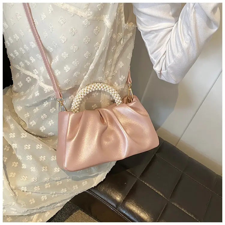Pink Pearl Handle Shoulder Crossbody Bag — feature 31