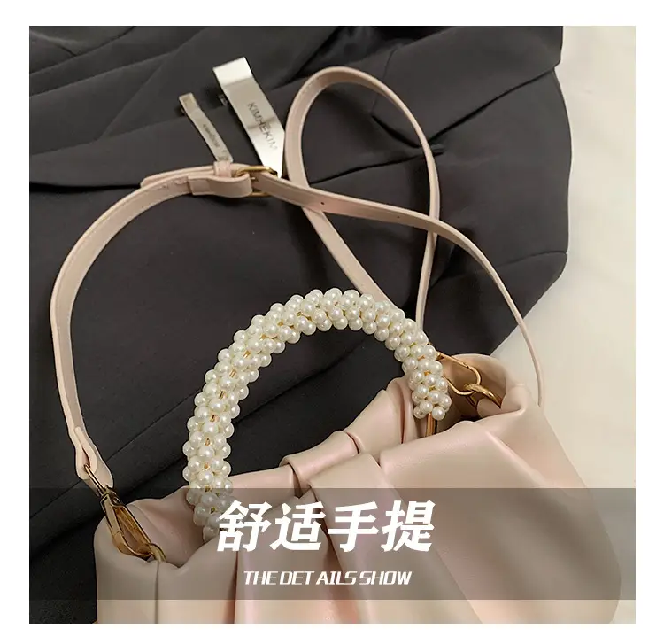 Pink Pearl Handle Shoulder Crossbody Bag — feature 5