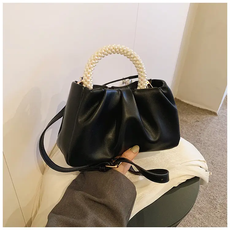 Pink Pearl Handle Shoulder Crossbody Bag - Image 3