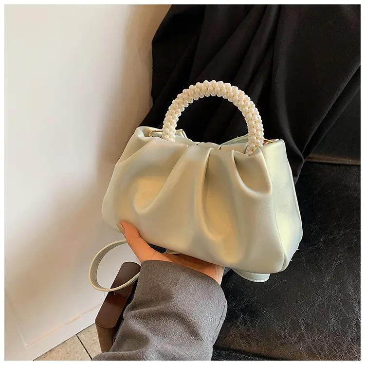 Pink Pearl Handle Shoulder Crossbody Bag - Image 4