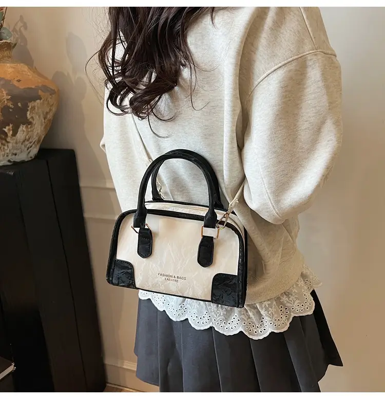 Spring & Summer Shoulder Bag with Plush Pom Pom — feature 22