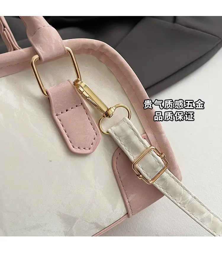 Spring & Summer Shoulder Bag with Plush Pom Pom — feature 5