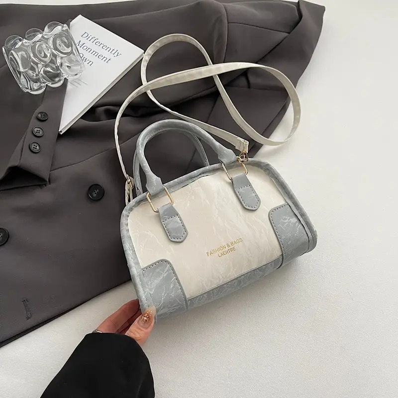 Spring & Summer Shoulder Bag with Plush Pom Pom - Image 3