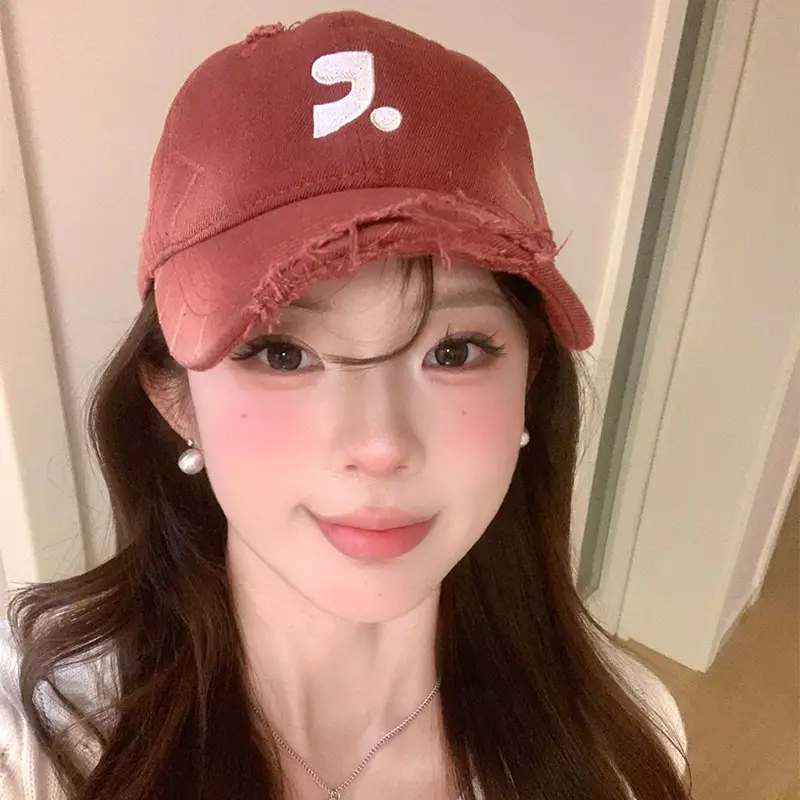 Women Blue Embroidered Baseball Cap with Big Bristle 2025 - Image 8
