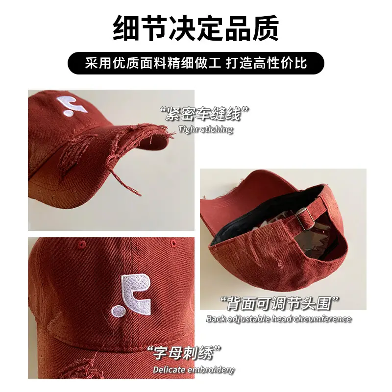 Women Blue Embroidered Baseball Cap with Big Bristle 2025 - Image 10