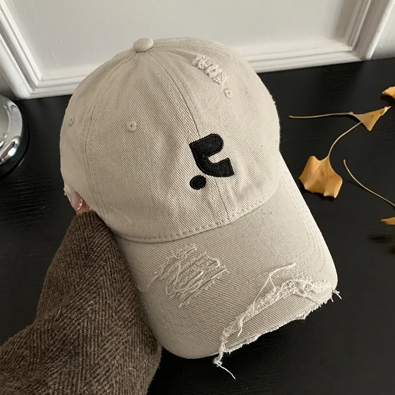 Women Blue Embroidered Baseball Cap with Big Bristle 2025 - Image 5