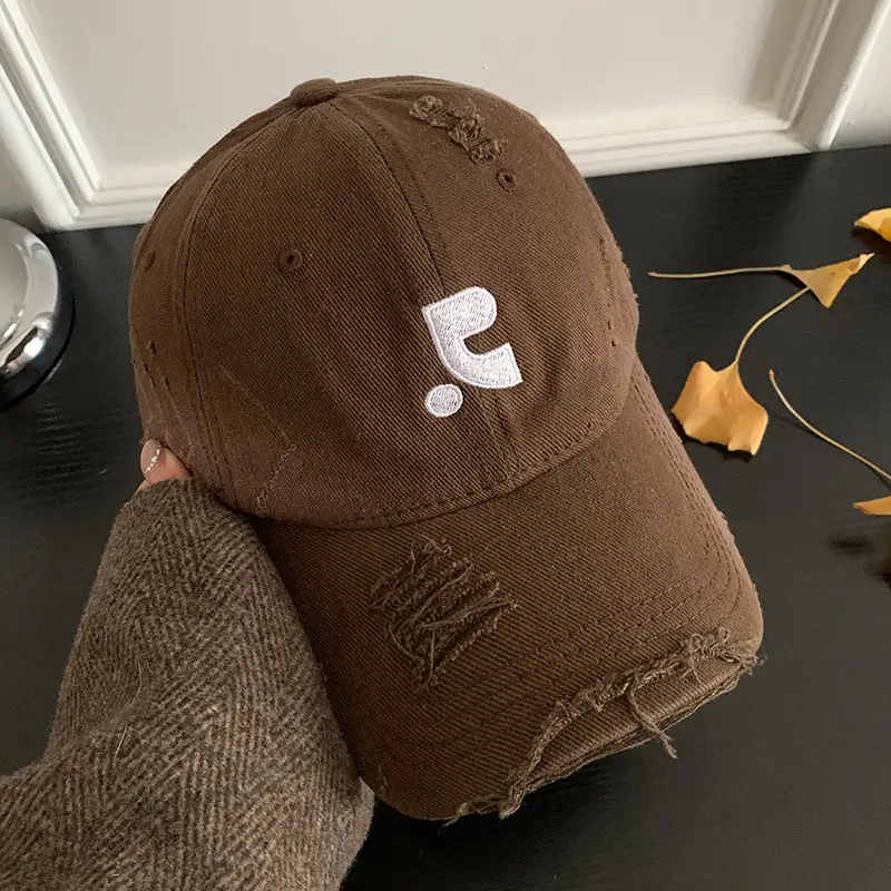 Women Blue Embroidered Baseball Cap with Big Bristle 2025 - Image 6