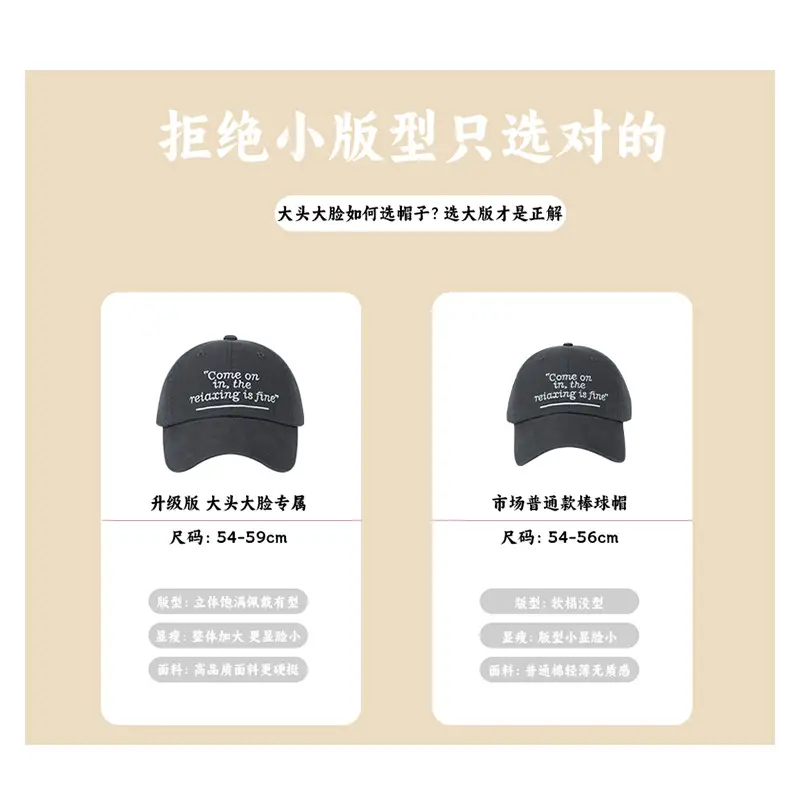 2025 New Embroidered Baseball Cap White Small Men Women - Image 7
