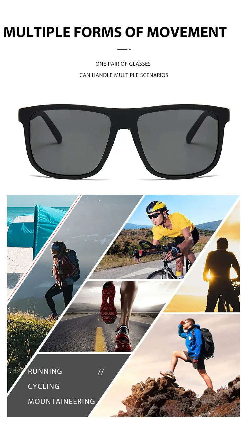 Men Women Polarized Sunglasses Black Grey Film Driving Fishing — feature 6