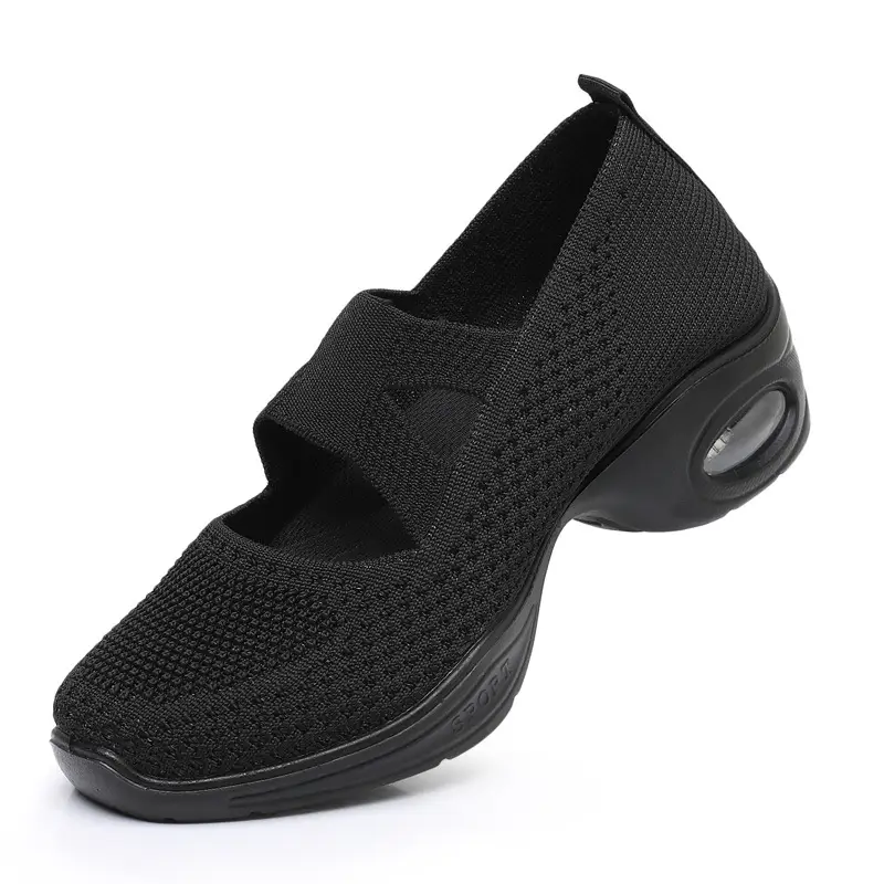 Breathable Flying Woven Noodle Dancing Shoes Women's Work Shoes Soft Sole Air Cushion Moms Shoes Old Beijing Cloth Shoes Women's Square Dancing Shoes - Image 7