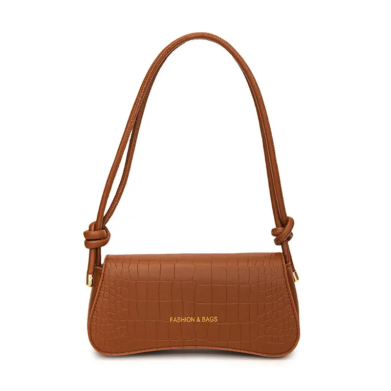 Retro Crossbody Bag Women Brown Croc Texture 2025 - Image 10