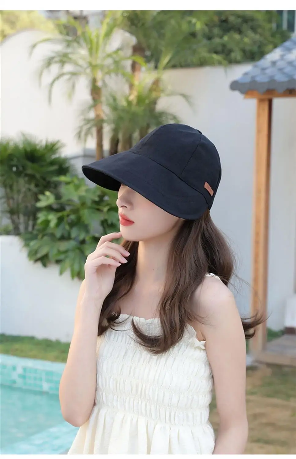 Women Duck Tongue Fisherman Hat Anti-UV Big Brim — feature 10
