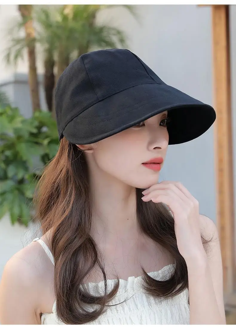 Women Duck Tongue Fisherman Hat Anti-UV Big Brim — feature 2