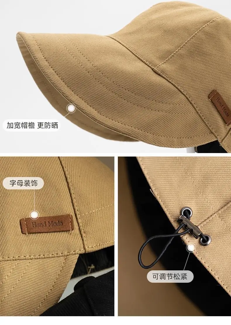 Women Duck Tongue Fisherman Hat Anti-UV Big Brim — feature 4