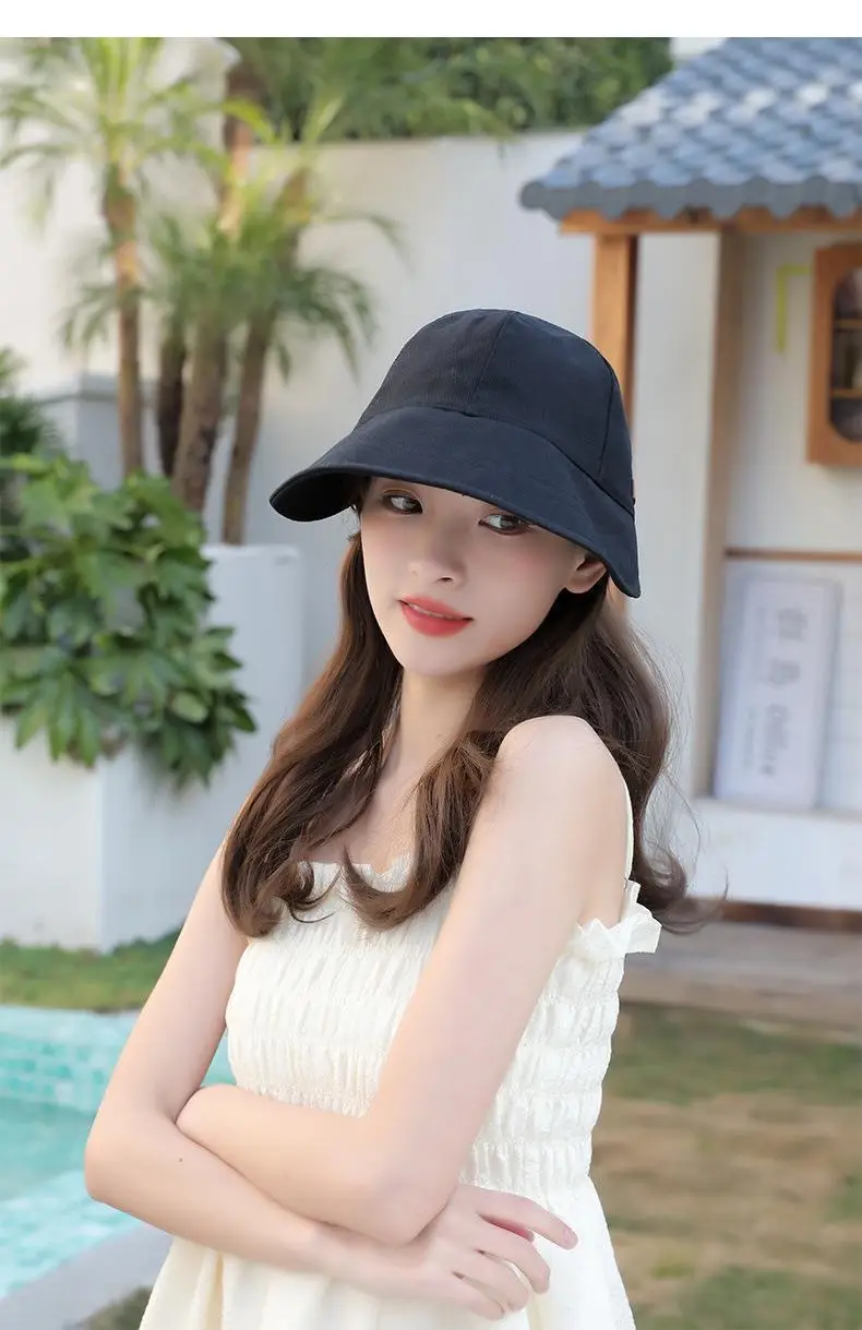 Women Duck Tongue Fisherman Hat Anti-UV Big Brim — feature 7
