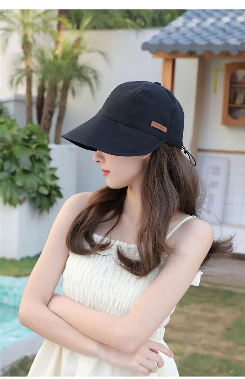 Women Duck Tongue Fisherman Hat Anti-UV Big Brim — feature 8