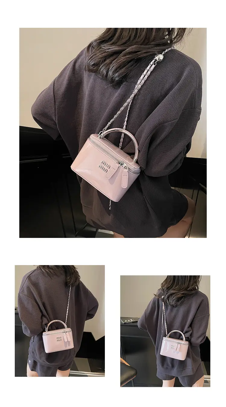 Women's Chain Strap Mini Crossbody Bag Cream — feature 13